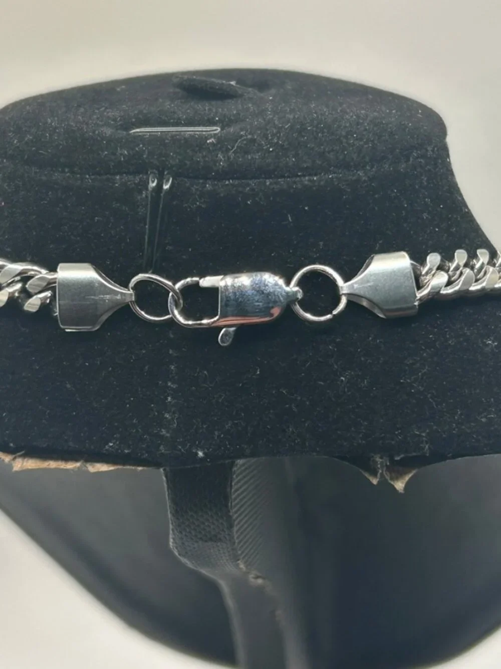 Cuban Chain Real Silver 7mm 26 Inch Plated Stainless Steel Durable Mens Solid